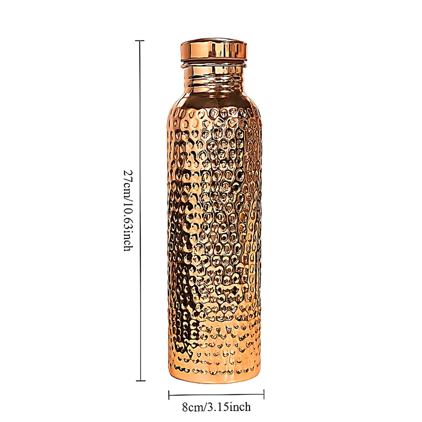 Pure Copper Water Bottle 34oz (1000ml)