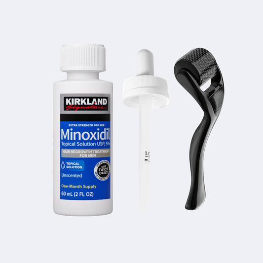 Kirkland 5% Minoxidil with Derma Roller 1 Month Hair Regrowth Kit