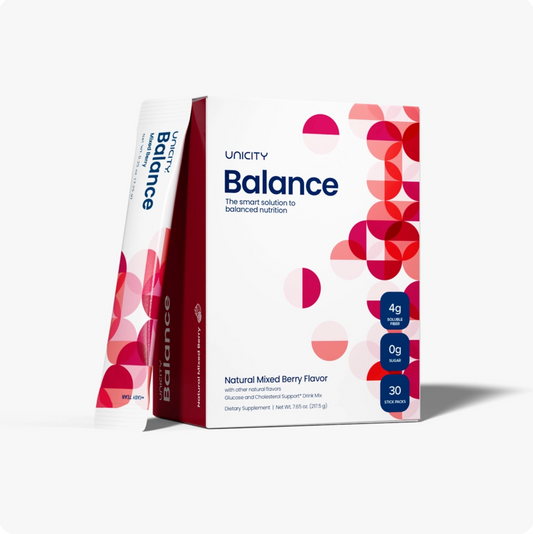 Unicity Balance Mixed Berry Flavor Fiber Supplement Drink Mix - 30 Stick Packs