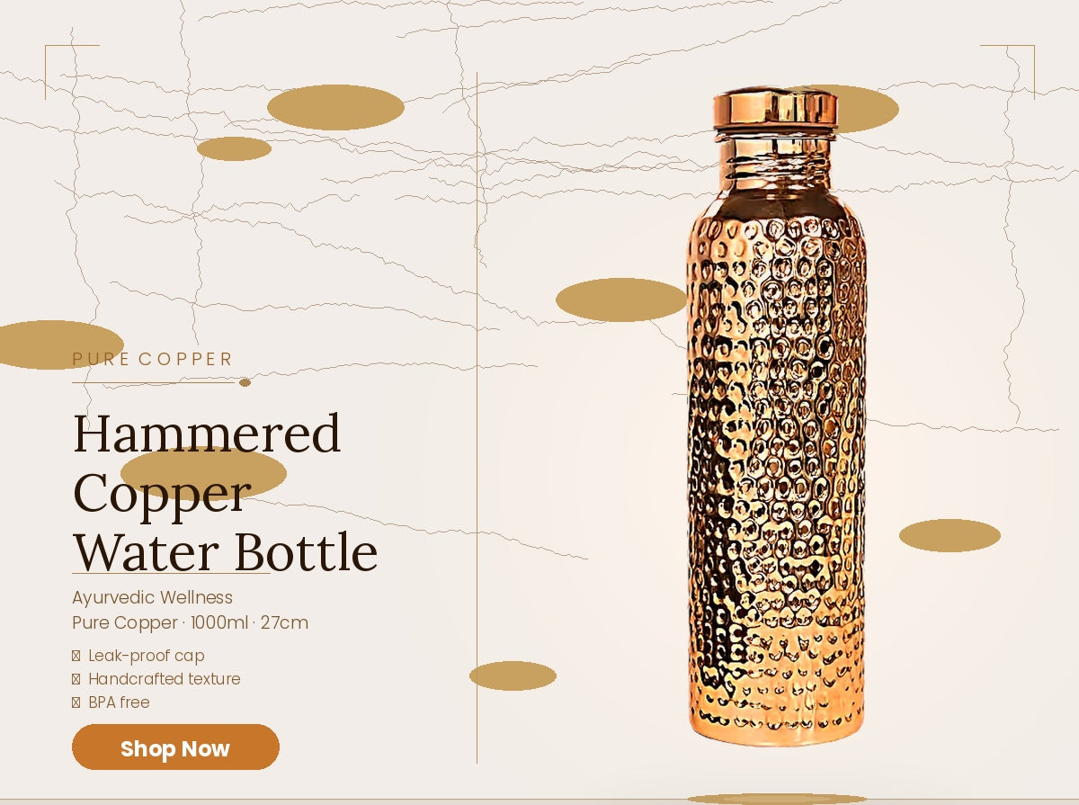 Pure Copper Water Bottle 34oz (1000ml)